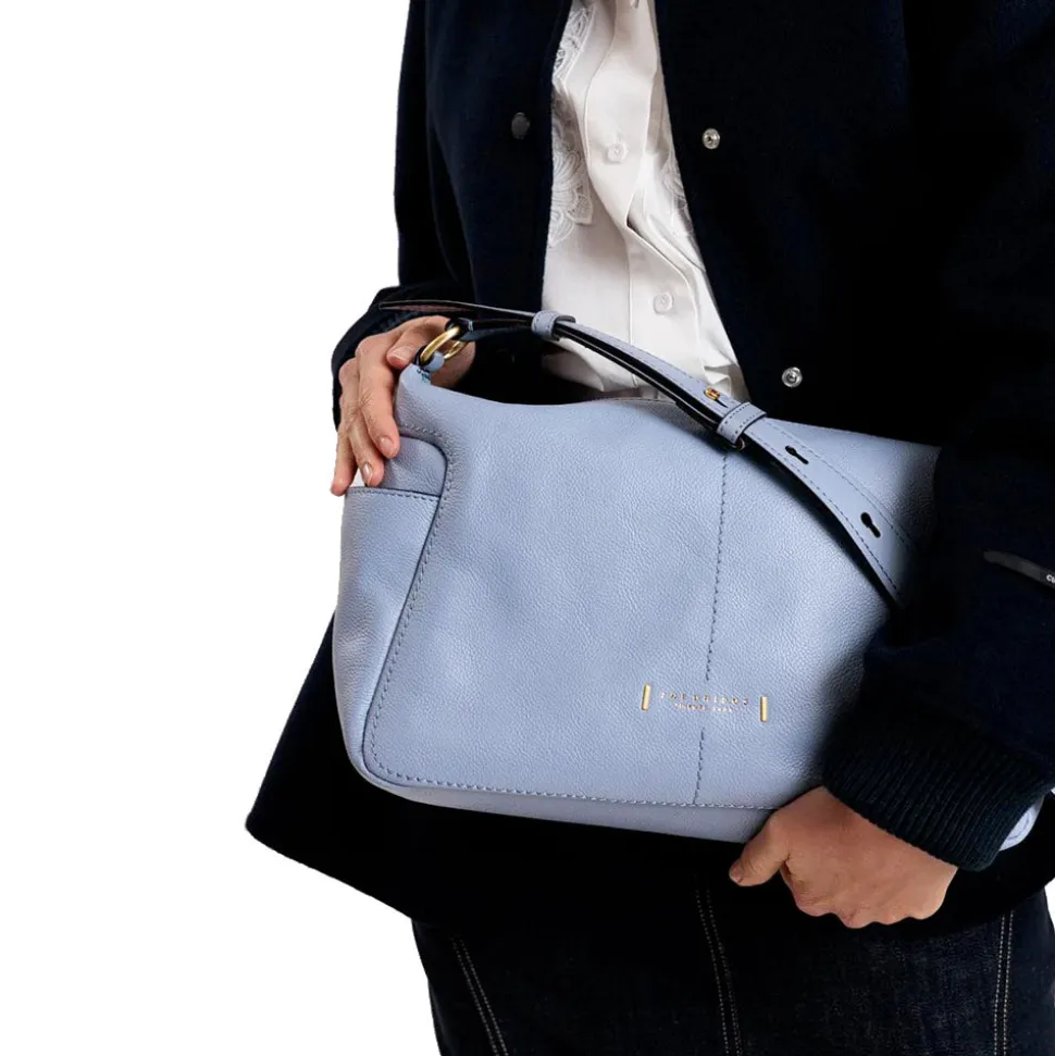 Borsa Donna a Spalla THE BRIDGE linea Letizia in Pelle Azzurra