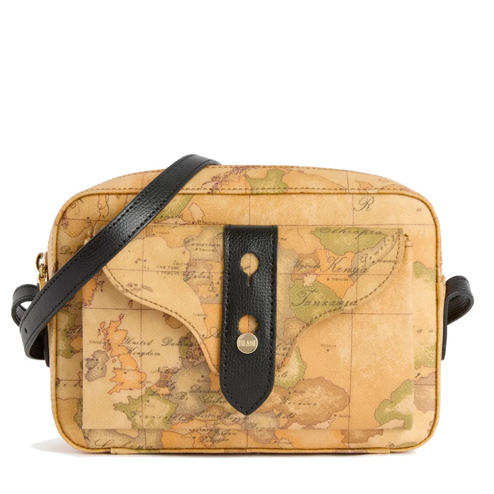 Borsa Donna a Tracolla 1A Classe Alviero Martini linea Escape Geo stampa Geo Classic e Nero LE63