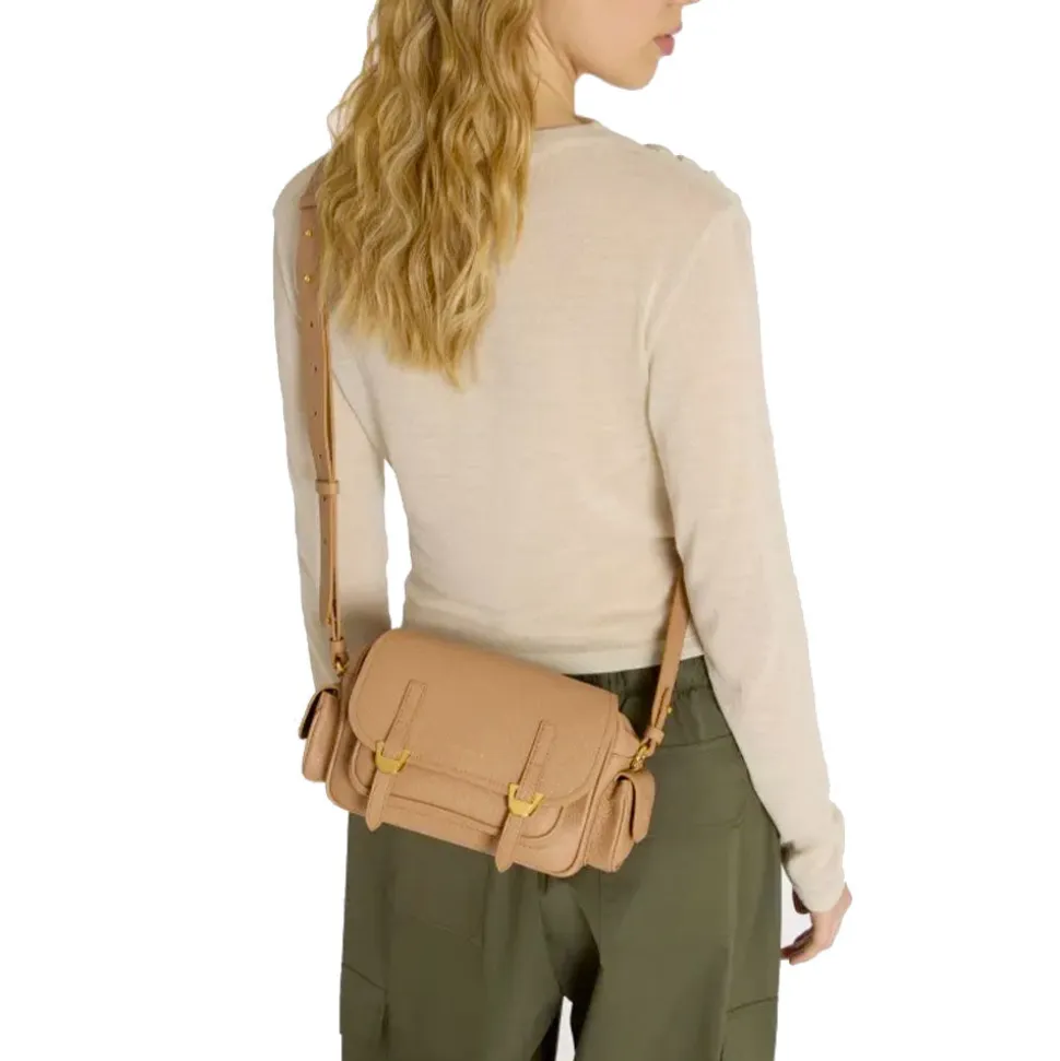 Borsa Donna a Tracolla COCCINELLE in Pelle Colore Blanco linea Campus Small