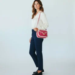 Borsa Donna a Tracolla COCCINELLE in Suede Natural - Rosewood linea Beat Eco Shearling Misura Small