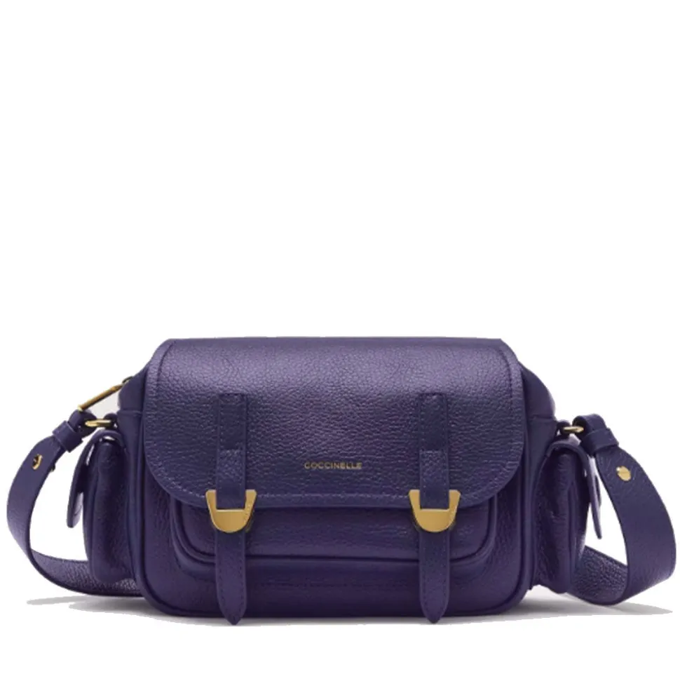 Borsa Donna a Tracolla COCCINELLE in Pelle Colore Royal Blue linea Campus Small