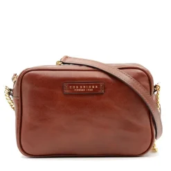 Borsa Donna a Tracolla con Catena THE BRIDGE linea Elettra in Pelle Marrone