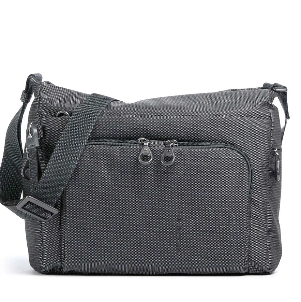 Borsa Donna a Tracolla con Tasca Frontale MANDARINA DUCK in Tessuto Linea MD20 Colore Steel