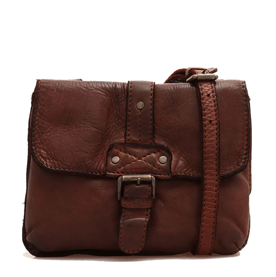 Borsa Donna a Tracolla GIANNI CONTI in Pelle Liscia color Chocolate