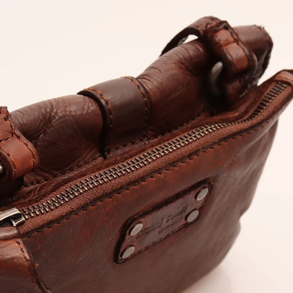 Borsa Donna a Tracolla GIANNI CONTI in Pelle Liscia color Chocolate