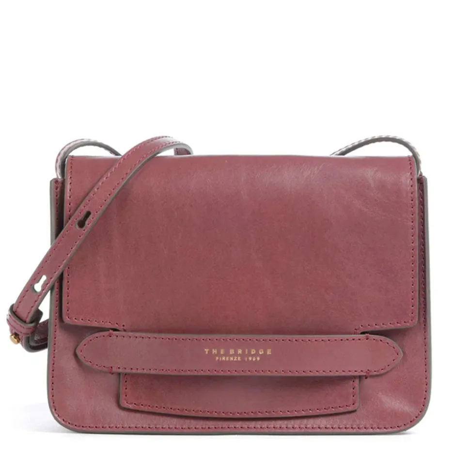 Borsa Donna a Tracolla Grande THE BRIDGE linea Lucrezia in Pelle Viola Orchidea