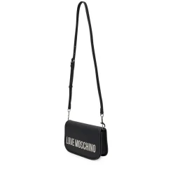 Borsa Donna a Tracolla LOVE MOSCHINO linea Bold Bag colore Nero e Nikel