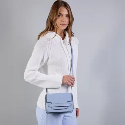 Borsa Donna a Tracolla Media THE BRIDGE linea Lucrezia in Pelle Viola Orchidea