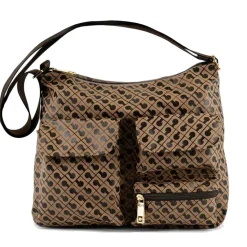 Borsa Donna a Tracolla Multitasche GHERARDINI in Tessuto Softy Colore Toffee