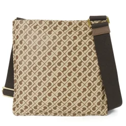 Borsa Donna a Tracolla Small GHERARDINI in Tessuto Softy colore Tabacco - Burro