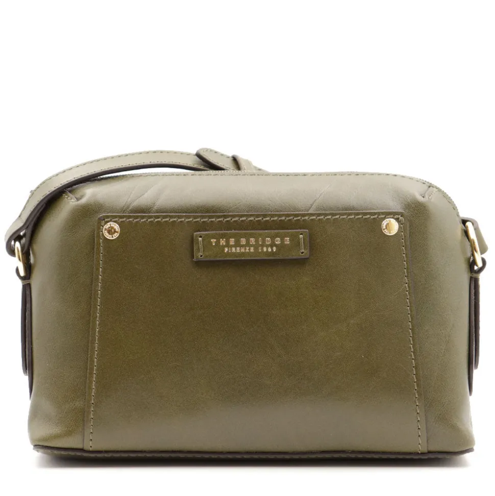 Borsa Donna a Tracolla THE BRIDGE linea Cecilia in Pelle Verde Timo