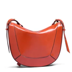 Borsa Donna a Tracolla THE BRIDGE linea Fedora in Pelle Arancio Bruciato