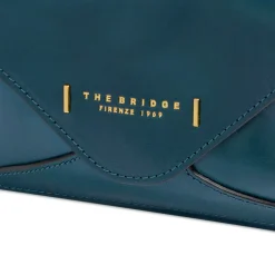 Borsa Donna a Tracolla THE BRIDGE linea Frida in Pelle Blu Pavone