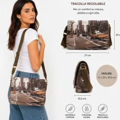 Borsa Donna a Tracolla Y NOT YES-631 Stampa Jubilee