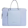 Borsa Donna da Lavoro PIQUADRO linea Circle in Pelle e Tessuto Riciclato Indaco - CA4021W92T
