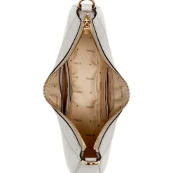Borsa Donna Hobo a Spalla GUESS Linea Lindsey Colore Bone Logo