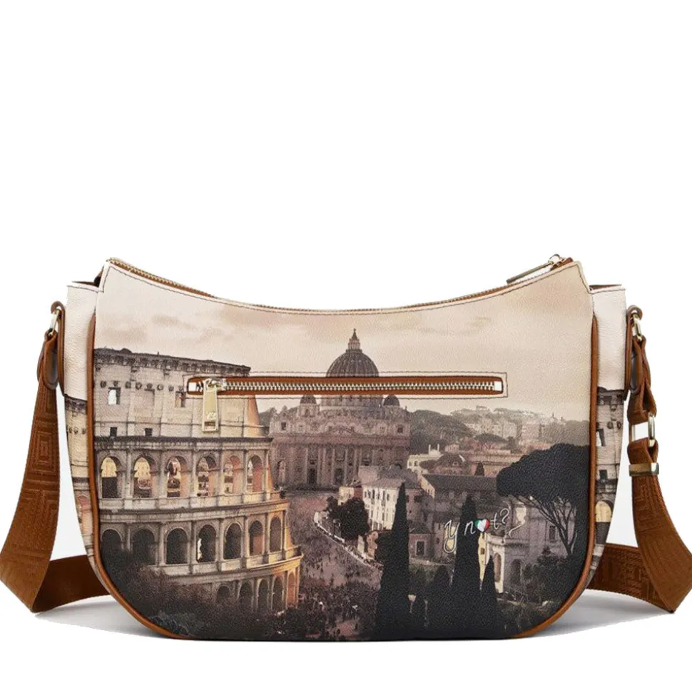 Borsa Donna Hobo Bag a Tracolla Y NOT YES-628 Stampa Jubilee