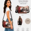 Borsa Donna Hobo Bag a Tracolla Y NOT YES-628 Stampa Lost in Rome
