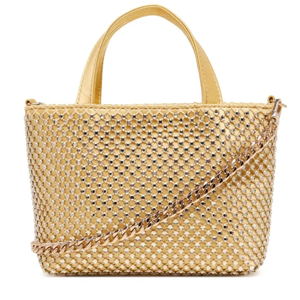 Borsa Donna Mini a Mano GUESS Linea Tasmin colore Gold