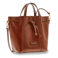 Borsa Donna Secchiello a Mano THE BRIDGE linea Vittoria in Pelle Marrone