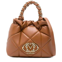 Borsa Donna Secchiello Small LOVE MOSCHINO linea Embossed Trapuntata color Cuoio