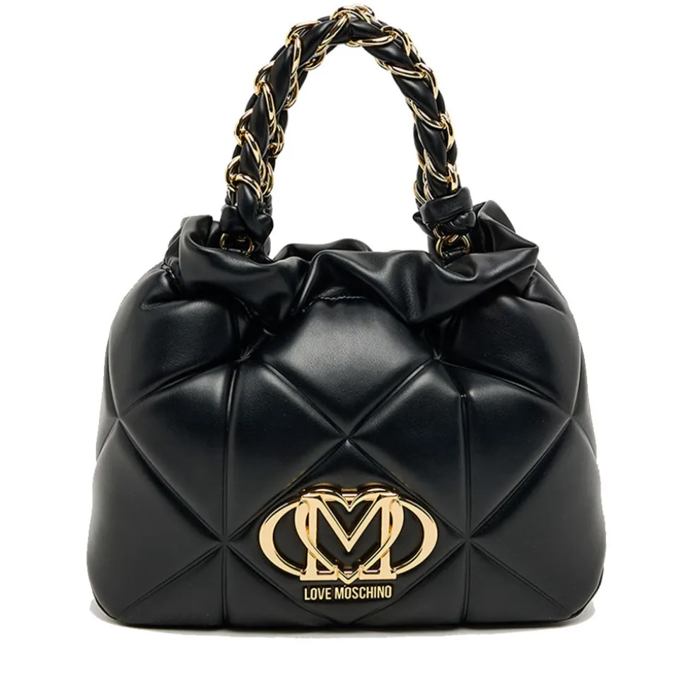 Borsa Donna Secchiello Small LOVE MOSCHINO linea Embossed Trapuntata Nera
