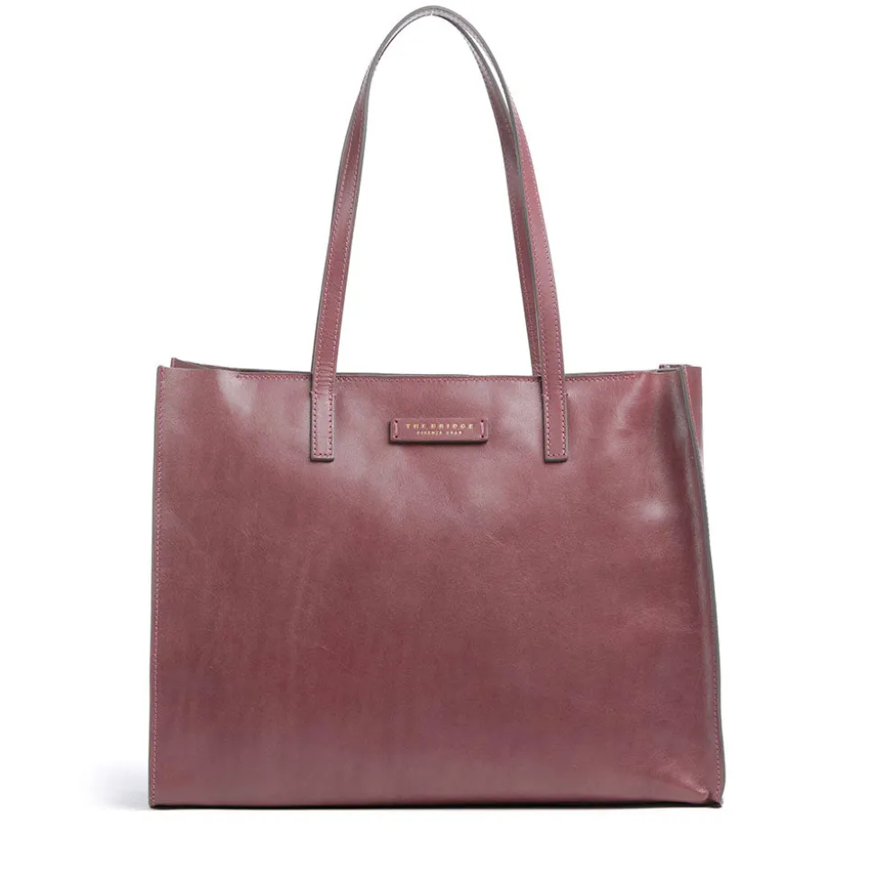 Borsa Donna Shopper THE BRIDGE Linea Mirra in Pelle Viola Orchidea