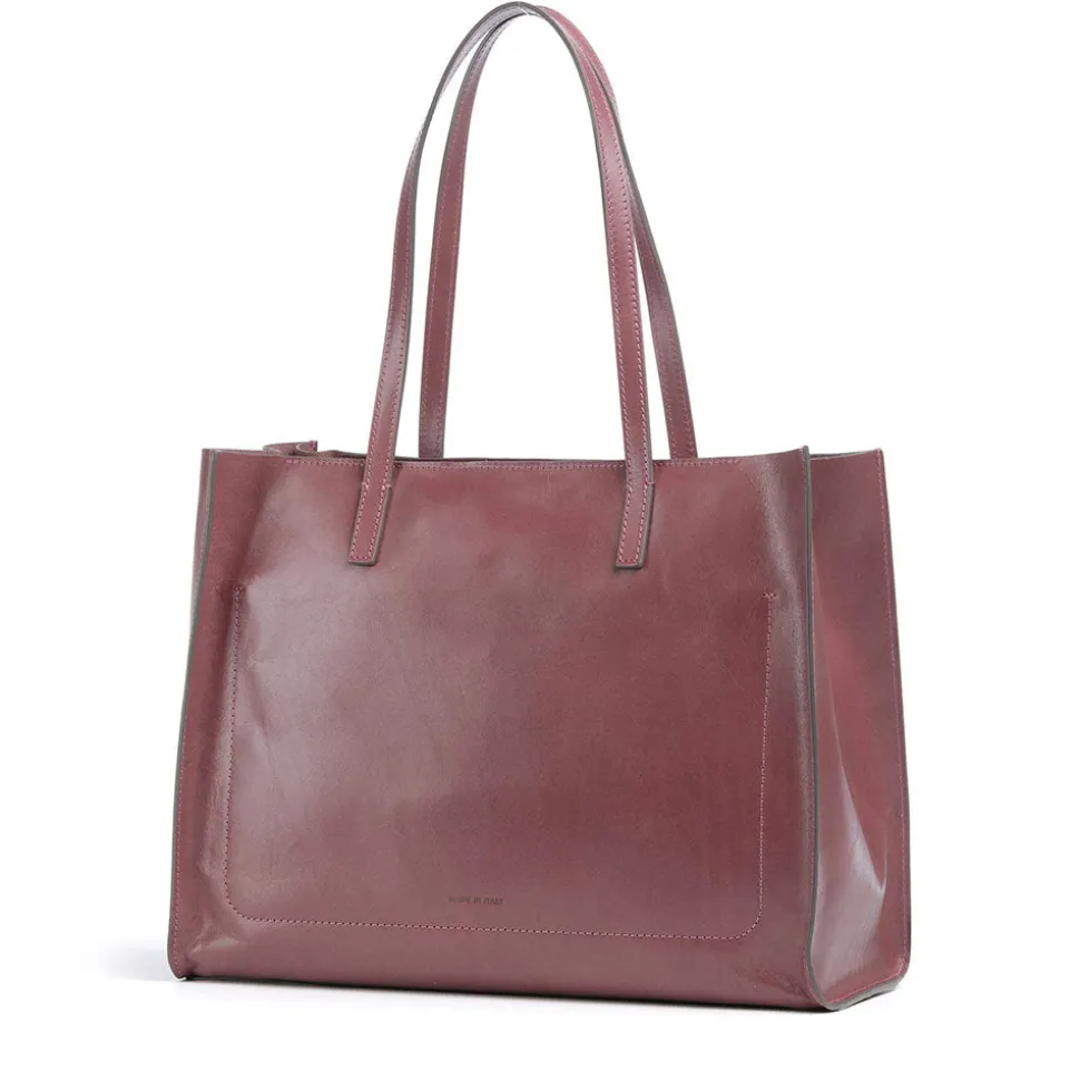 Borsa Donna Shopper THE BRIDGE Linea Mirra in Pelle Viola Orchidea