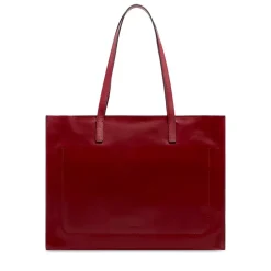 Borsa Donna Shopper THE BRIDGE linea Mirra in Pelle Rosso Mattone
