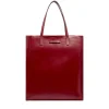 Borsa Donna Shopper Verticale THE BRIDGE linea Mirra in Pelle Rosso Mattone