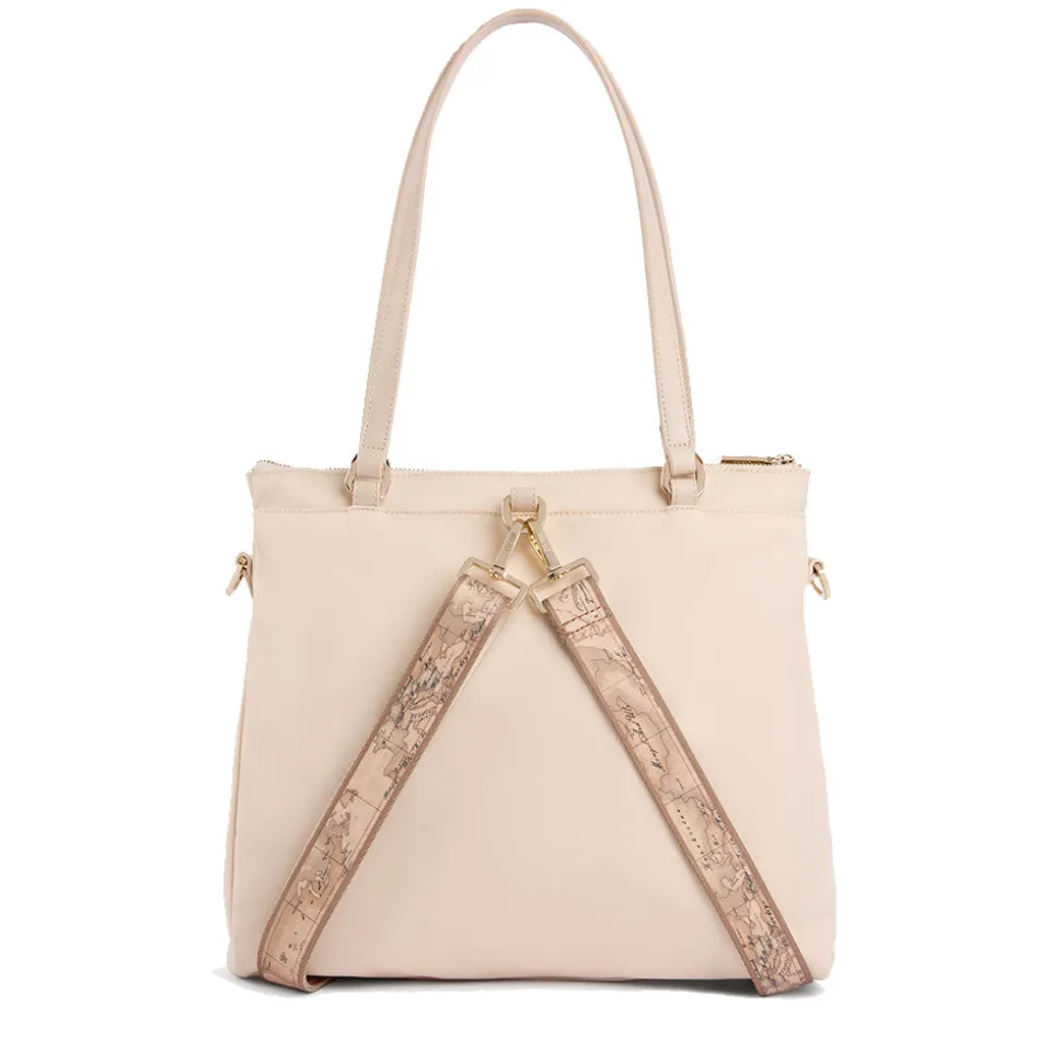 Borsa Donna Shopping Tripla Portabilità 1A Classe Alviero Martini linea Breeze Nylon Sabbia LE48