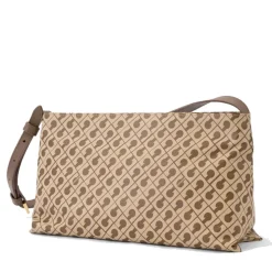 Borsa Donna Sottospalla GHERARDINI in Tessuto Softy colore Tabacco - Burro
