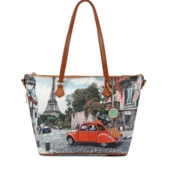 Borsa Donna Y NOT a Spalla YES-396 Stampa C'Est La Vie