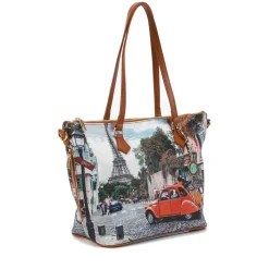 Borsa Donna Y NOT a Spalla YES-396 Stampa C'Est La Vie
