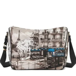 Borsa Donna Y NOT con Tracolla Regolabile linea YES-370 Petrol Paris