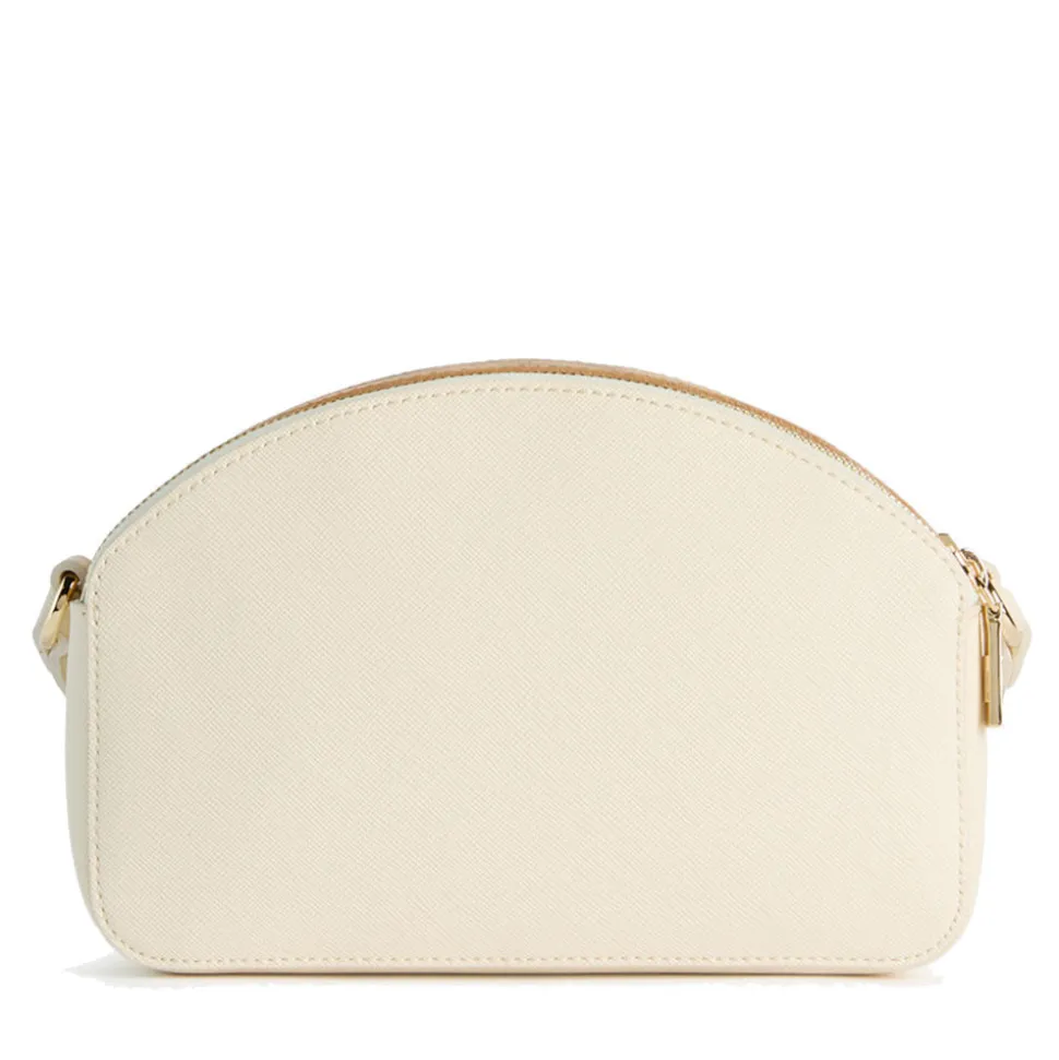 Borsa Doppia Zip a Tracolla 1A Classe Alviero Martini linea Aura Bag stampa Saffiano Avorio LF04