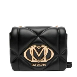 Borsa Mini Donna a Tracolla LOVE MOSCHINO linea Embossed Trapuntata Nera