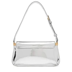 Borsa Piatta a Spalla LOVE MOSCHINO linea Lettering Logo Mirror Argento