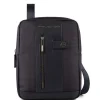 Borsello Organizzato Piquadro in Tessuto e Pelle di Colore Blu Porta iPad - CA1816BR2 Linea Brief