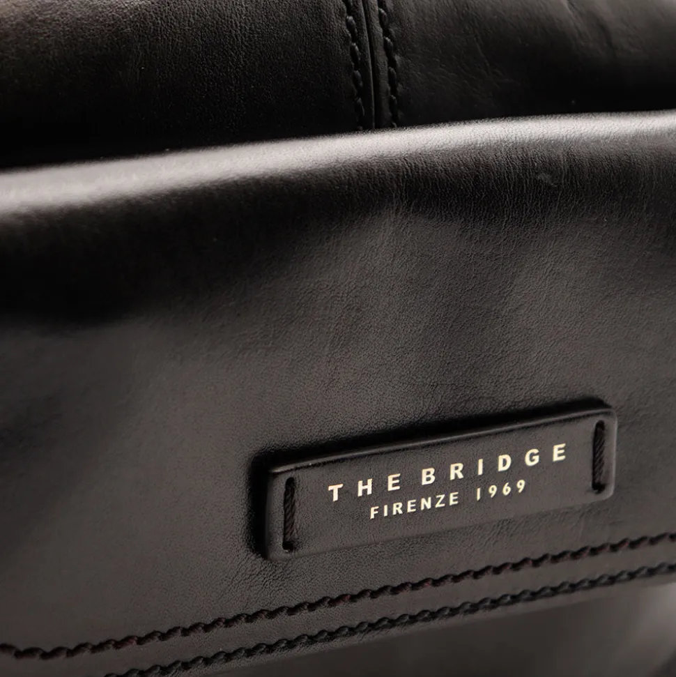 Camera Case Donna a Tracolla THE BRIDGE linea Flora in Pelle Nera