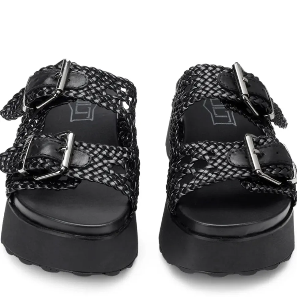Ciabatte CULT Janis 4476 in Pelle Intrecciata Colore Nero