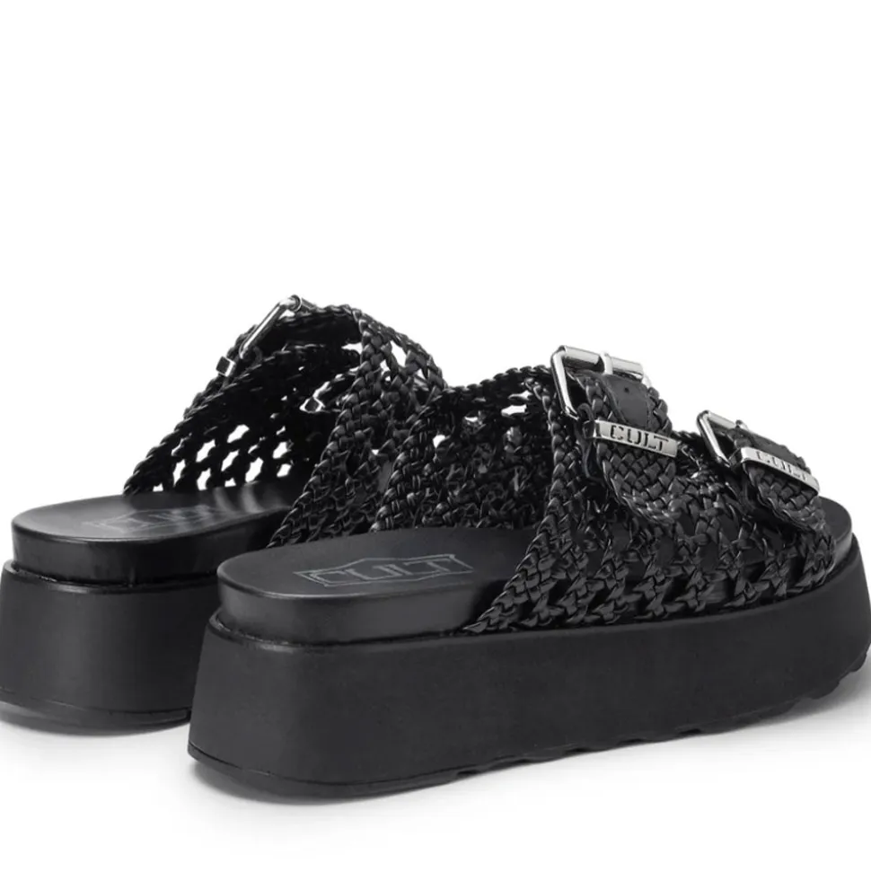Ciabatte CULT Janis 4476 in Pelle Intrecciata Colore Nero