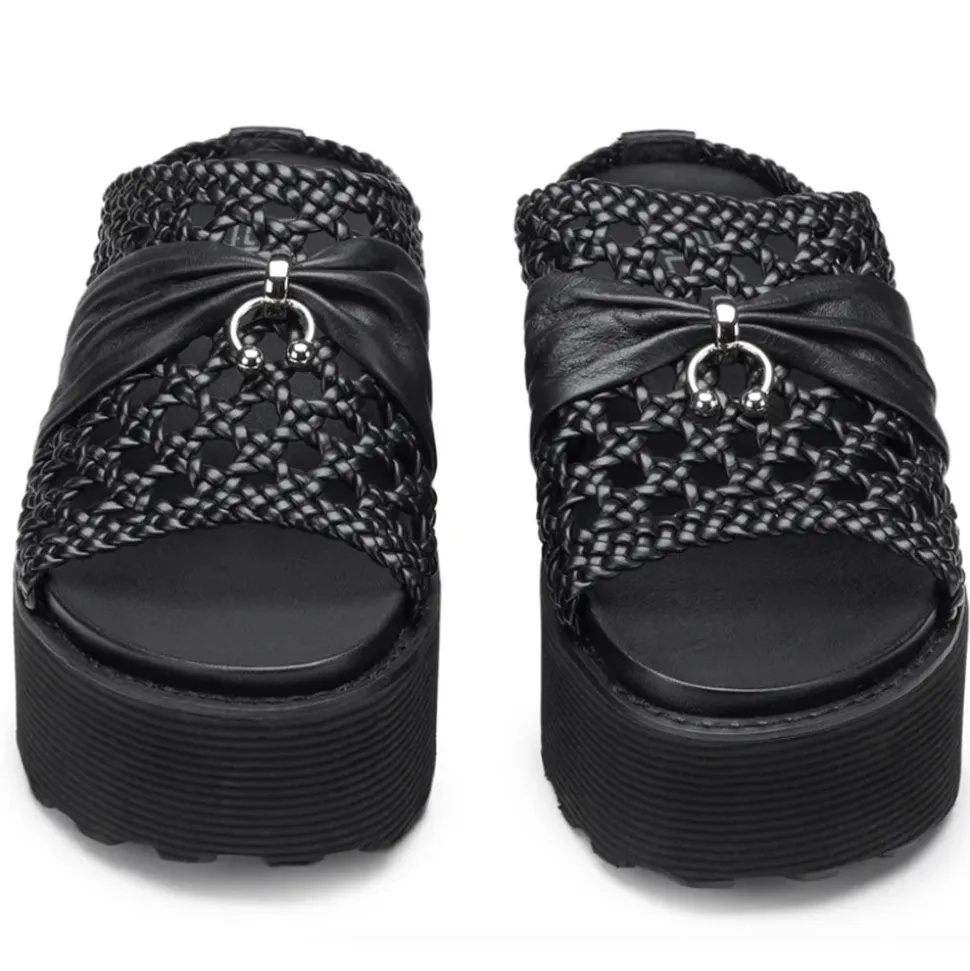 Ciabatte Donna CULT Nancy 3457 in Pelle Intrecciata Colore Nero