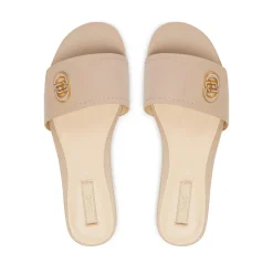 Ciabatte Donna Flat LIU JO Sandy 03 in Pelle Beige