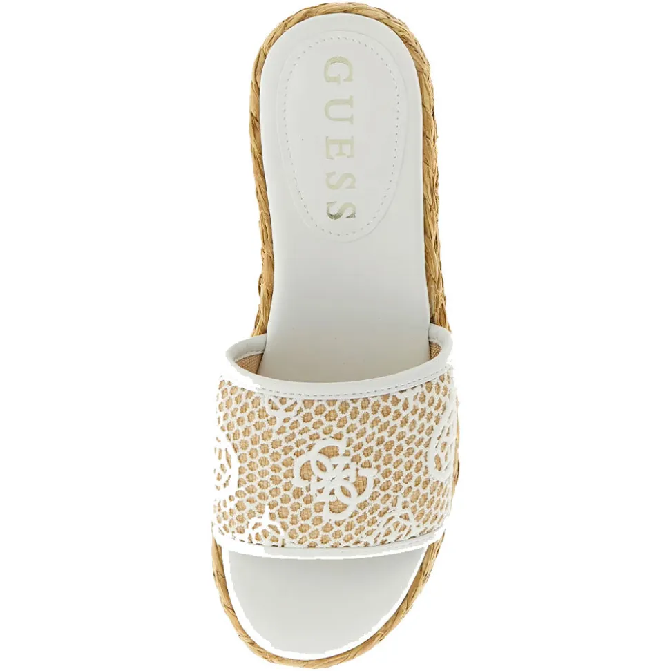 Ciabatte Donna GUESS Linea Binata Colore White - Natural