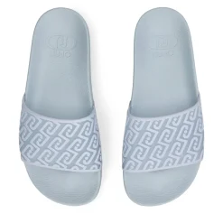 Ciabatte Donna LIU JO Kos 21 stampa Monogram in Gomma Azzurra