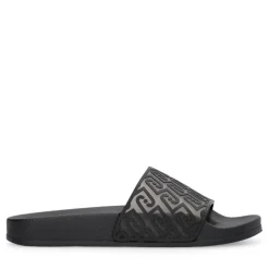 Ciabatte Donna LIU JO Kos 21 stampa Monogram in Gomma Nera