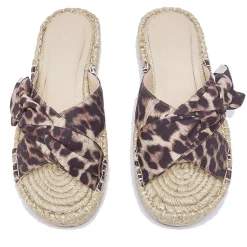 Ciabatte Donna Modello Espradillas LIU JO Paros 03 in Tessuto Stampa Animalier