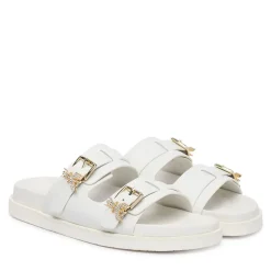 Ciabatte Doppia Fascia PATRIZIA PEPE Girl linea Fly Birkilux in Pelle Nera