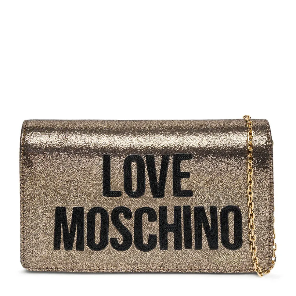 Clutch Donna con Tracolla LOVE MOSCHINO linea Smart Daily Soft Oro
